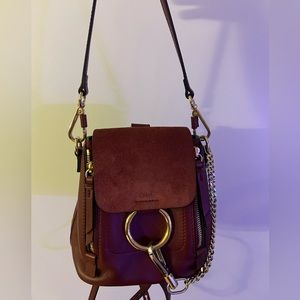 Chloe Suede CalfskinSmall Faye Backpack